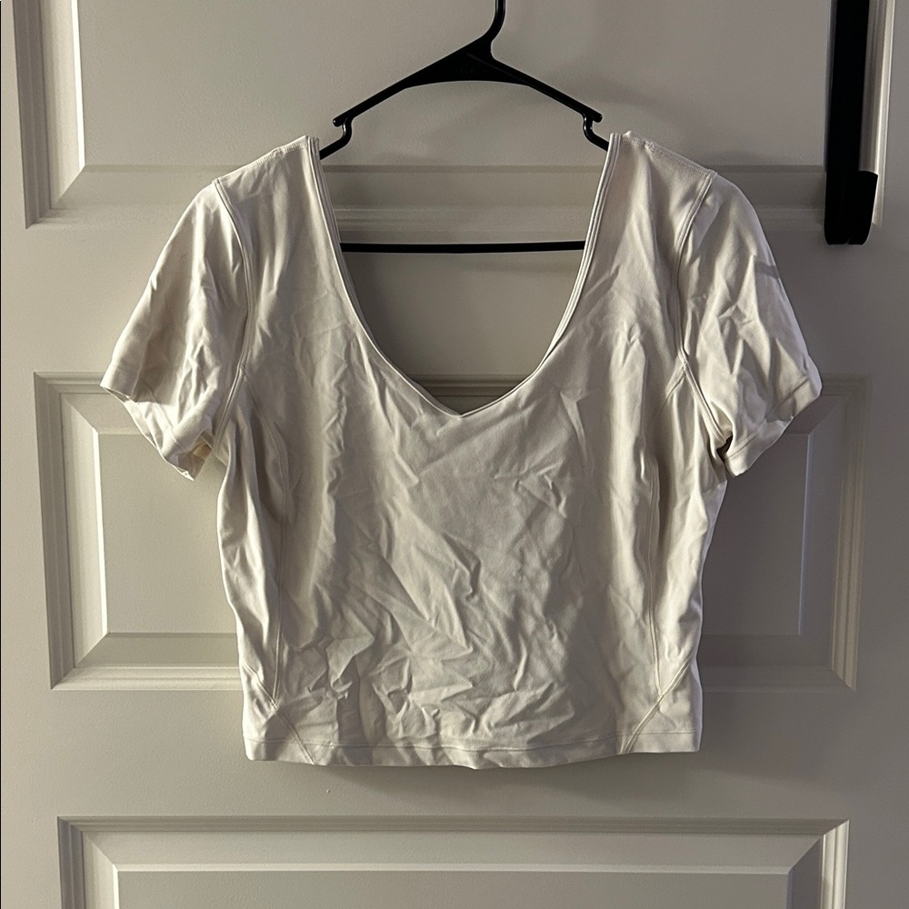LULULEMON ALL IT TAKES Women's Crème V-Neck Top